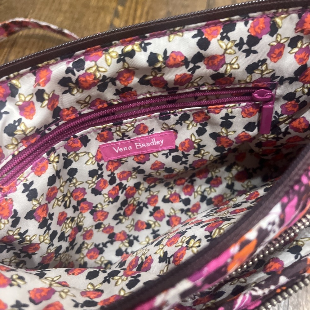 Vera Bradley Iconic RFID Little Hipster Crossbody Bag Purse Houndstooth Tweed - Picture 8 of 10